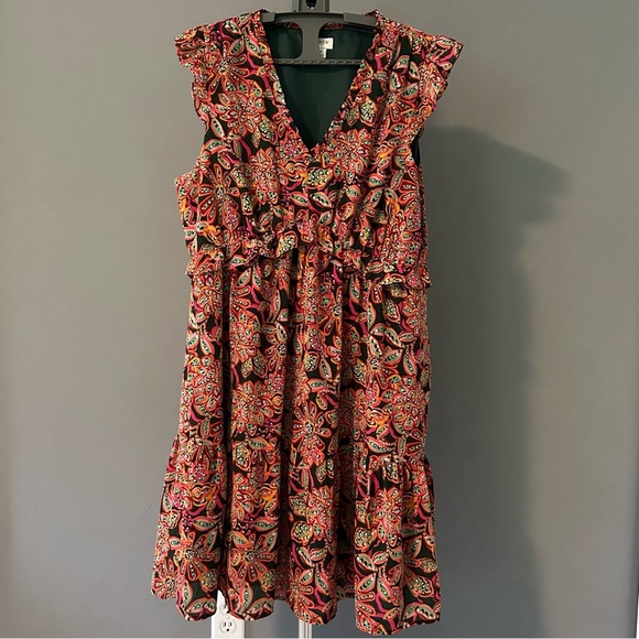 J Crew Ruffle V Neck Mini Dress - Picture 4 of 11